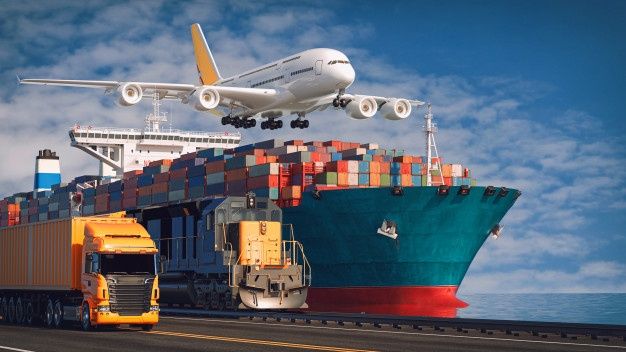 Container ship arriving at port